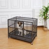 Heavy Duty Large Dog Cage with Wheels Sturdy Locks, Dog Kennel Indoor and Removable Tray for All Large Pets - 3 of 4