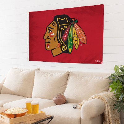 Evergreen Chicago Blackhawks 3' x 5' Indoor Outdoor Flag for Home Apartment Dorm Rooms