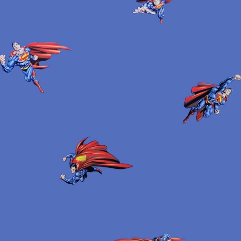 Superman Blue Prepasted Wallpaper Dc Comics Target