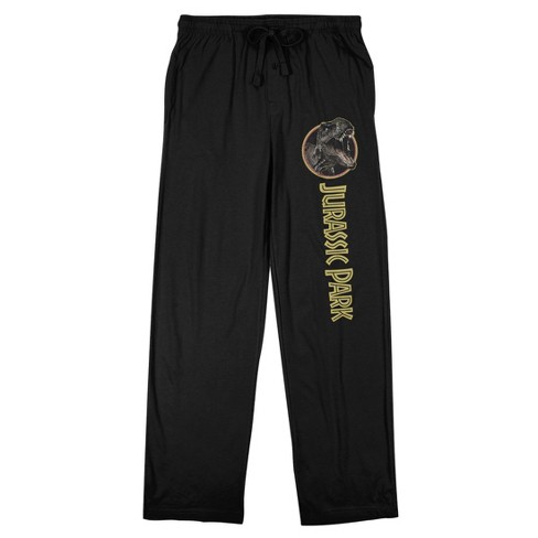 Jurassic Park Title Art Men's Black Sleep Pajama Pants - image 1 of 3