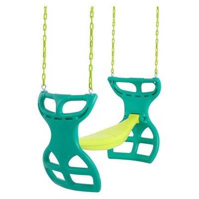 Swingan Two Seater Glider Swing - Green/Yellow