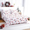Coucheta Christmas Winter Holiday Bed Sheet Set, Soft Brushed Microfiber Bedding, Deep Pocket Fitted Sheet with Flat Sheet & Pillowcases - 3 of 4