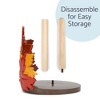 Elanze Designs Fall Leaves 12 inch Resin and Wood Harvest Paper Towel Holder - 3 of 4