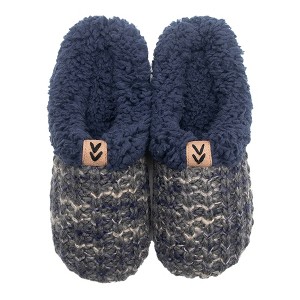 Roxoni Women's Tight-Knit Clog Slippers with Fleece Trim, Cushioned Insole & Non-Slip Sole - 1 of 4
