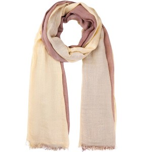 INSPIRE CHIC Women's Gradient Color Ombre Cotton Linen Soft Hijab Head Scarves 1Pc - 1 of 4