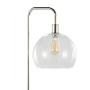 Metro 61" Contemporary Metal Floor Lamp in Polished Nickel with Clear Seeded Glass Shade from Grandview Gallery by LumiSource - 3 of 4