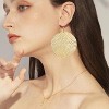 Boho Large Disc Earrings for Women Vintage Geometric Hammered Round Circle Drop Dangle Earrings Statement Jewelry - 4 of 4