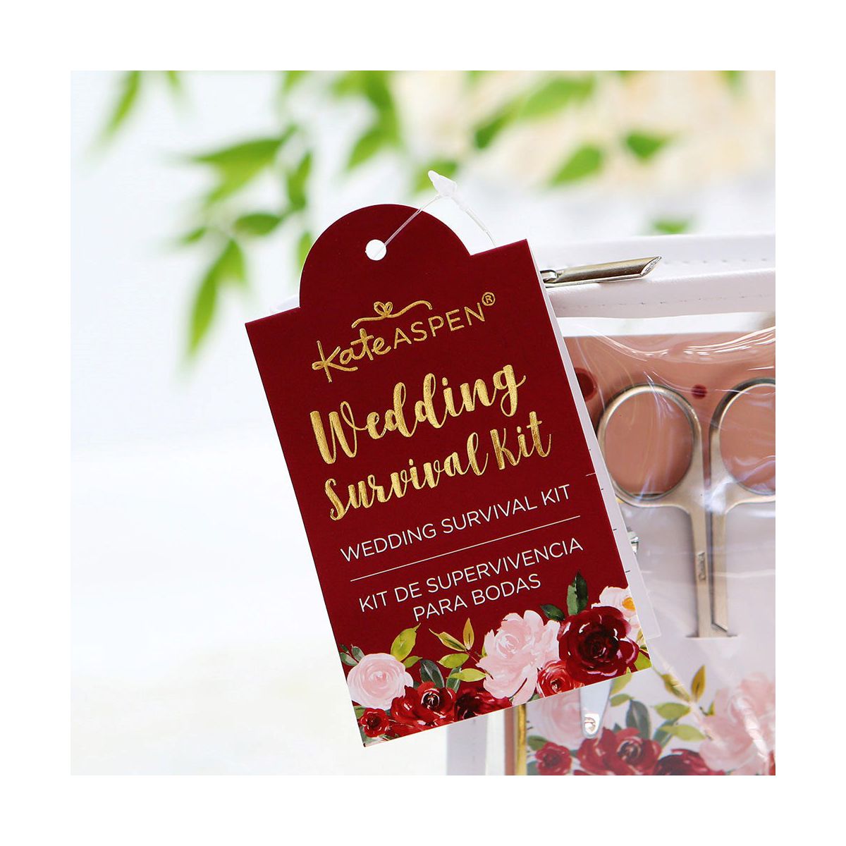 Kate Aspen Burgundy Blush Floral Wedding Survival Kit | 18140FW - thumbnail 6