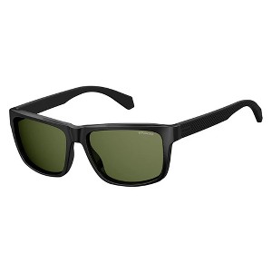 Polaroid PLD 2058/S 003_M9 Unisex Rectangle Polarized Sunglasses Matte Black 55mm - 1 of 3