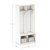 Guidecraft EdQ 2-Section Wooden Storage Locker with Bench Seat for Classroom, Kids Cubby Organizer with Shelves and Hooks for Coats - 2 of 4