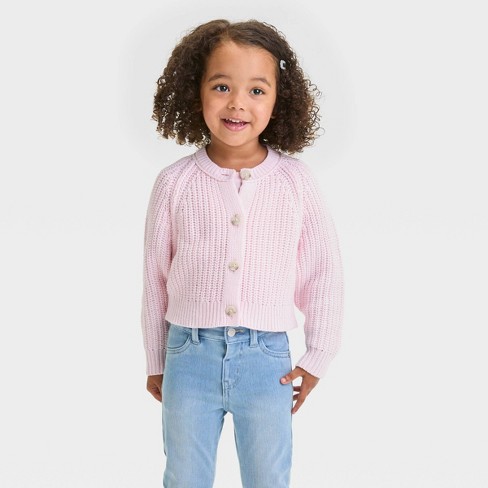 Toddler Girls Midweight Cardigan Cat Jack Pink 4t Target