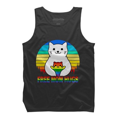 Adult Design By Humans Free Mom Cat Hugs Pride Sunrise By Avocato Tank Top