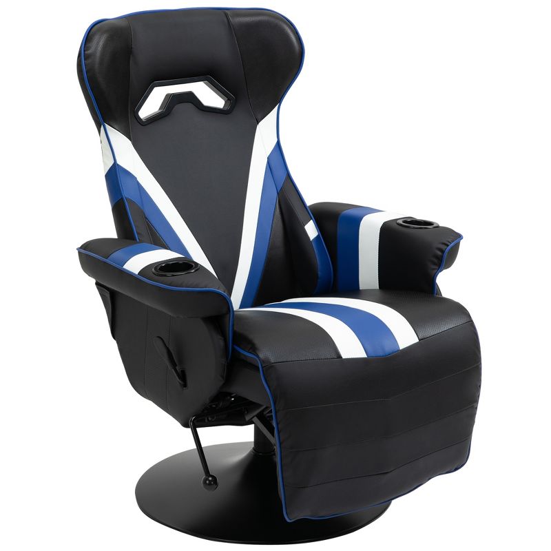 Vinsetto Gaming Chair, Racing Style Computer Recliner with Lumbar Support, Footrest and Cup Holder, 1 of 8
