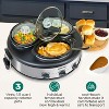 HomeCraft HCRTSCO15SS Triple Round Oval 1.5 Quart Stainless Steel Cooker Buffet - 2 of 4