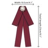 Elerevyo Women's Pre-Tied Ribbon Elegant Brooch Pin Bow Tie - 2 of 4