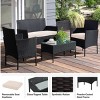 Pure Garden 4pc Outdoor Patio Rattan Furniture Set - 3 of 4