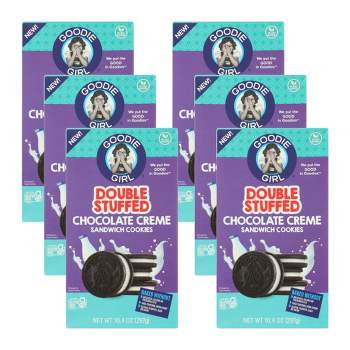 Goodie Girl Double Stuffed Chocolate Cream Sandwich Cookies - Case of 6/10.4 oz