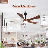 52 Inch High CFM Modern Ceiling Fan with Lights and Remote for Bedroom Living Room Farmhouse Patio Porch Reversible DC Motor Noiseles - 2 of 4