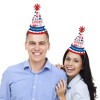 Big Dot of Happiness Cheerio, London - Cone Happy Birthday Party Hats for Kids and Adults - Set of 8 (Standard Size) - 2 of 4