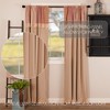Sawyer Mill Red Chambray Solid Panel with Attached Patchwork Valance Set of 2 84x40  VHC Brands - 2 of 4