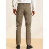 Lars Amadeus Men's Plaid Pattern Flat Front Straight Leg Dress Pants - image 3 of 4