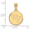 Black Bow Jewelry 14k Yellow Gold Plated Sterling Silver Wake Forest Demon Deacons NCAA Medium Pendant - 2 of 3