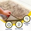 Dog Door Paws Absorbent Microfiber Non - Slip Washable Pet Rug Quick Dry Chenille Entryway Carpet Beige 24x72 Inch - 2 of 4