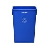 Alpine Industries Plastic Commercial Indoor Recycling Bins with Dollies 23-Gallon Assorted Colors - 4 of 4