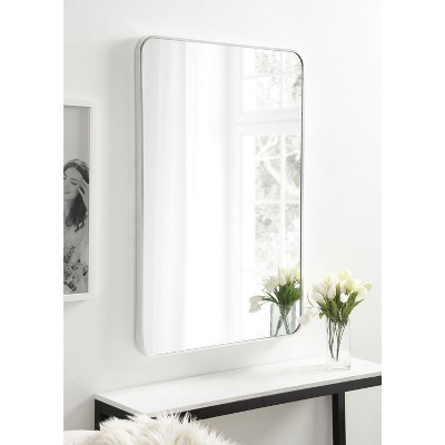 Zayda Sleek Silver Aluminum 24x36 Rectangular Wall Mirror