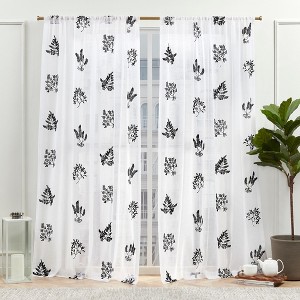 Nicole Miller New York Mabel Sheer Rod Pocket Curtain Panels - 1 of 3