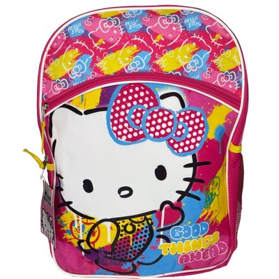Pink Hello Kitty Good Things Ahead 16" School Backpack with Front & side Pockets - image 2