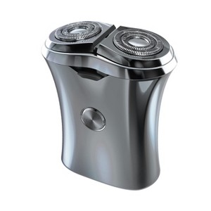 Perry Ellis Mens Electric Shaver with Twin Rotary Blades, USB Rechargeable, Silver - 1 of 4