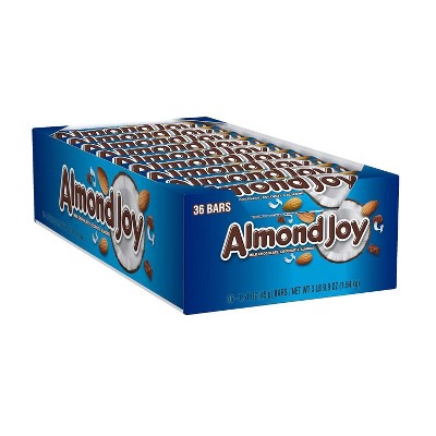 ALMOND JOY Coconut and Almond Chocolate Candy Bars, 1.61 oz (36 Count)