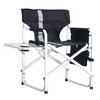 Oversized Camping Chair With Storage Pocket, Side Table, Lightweight Aluminum Folding Chair, Collapsible Chair - 3 of 4