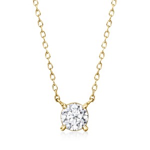 Ross-Simons 0.50 Carat Lab-Grown Diamond Solitaire Necklace in 18kt Gold Over Sterling - 1 of 3