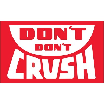 The Packaging Wholesalers Tape Logic Labels "Don't Don't Crush" 3" x 5" Red/White 500/Roll DL1380