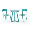 Outdoor Patio Dining Set, 3 Pcs Dining Set with Chairs and Table, Furniture Set for 4 People, Dining Table Set with Steel Frame-Coolbibila - 4 of 4