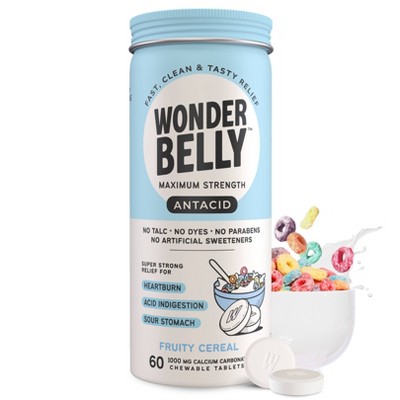 Wonderbelly Antacid 1000mg Chewable Heartburn Relief Tablets ...