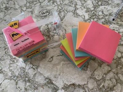 Post-it Original Notes, 3 X 3 Inches, Capetown Colors, Pad Of 100 Sheets,  Pack Of 14 : Target