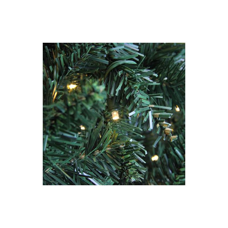Northlight 4.5' Prelit Artificial Christmas Tree LED Buffalo Fir Medium - Warm White Lights, 3 of 4