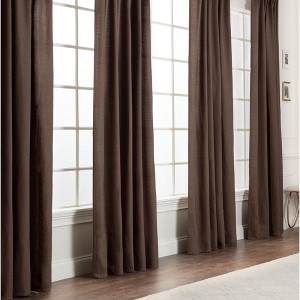 Chanasya 2pk Two Tone Textured Partial Room Darkening Window Curtain Panels - Set of 2 - 1 of 4