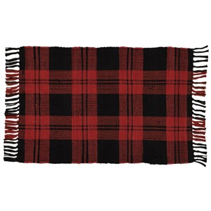 Park Designs Red Buffalo Check Rag Rug 24" x 36" - 1 of 3