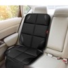 Itopfox Car Seat Protector with Thick Padding, Waterproof 600D Fabric, Non-Slip Backing, Mesh Pockets for Baby and Pet, Black, 1 Pack - 4 of 4