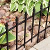 Sunnydaze Outdoor Lawn and Garden Metal Roman Style Decorative Border Fence Panel Set - 2 of 4