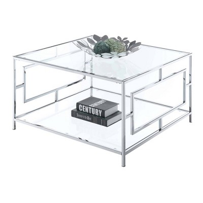 Town Square Chrome Square Coffee Table Chrome - Breighton Home : Target