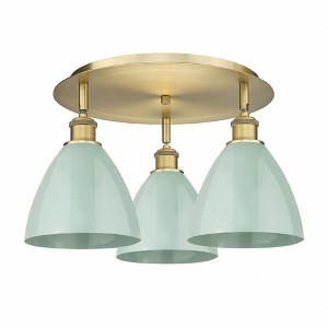 Ballston Dome - 3 Light Flush Mount In Industrial Style-10 Inches Tall and 19.25 Inches Wide - 1 of 1