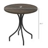 Maggift Patio End Tables, Modern Decorative Side Tables, Stylish Design for Patio, Living Room, Indoor and Outdoor Use, Brown, 26"*26"*28.1" - 4 of 4