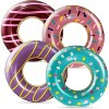 4e's Novelty 4-Pack Pool Donut Floats 30" Swim Rings For Kids & Adults, Vibrant, Durable Pool Party Floaties Perfect For Pools, Beaches, Lakes - 2 of 4