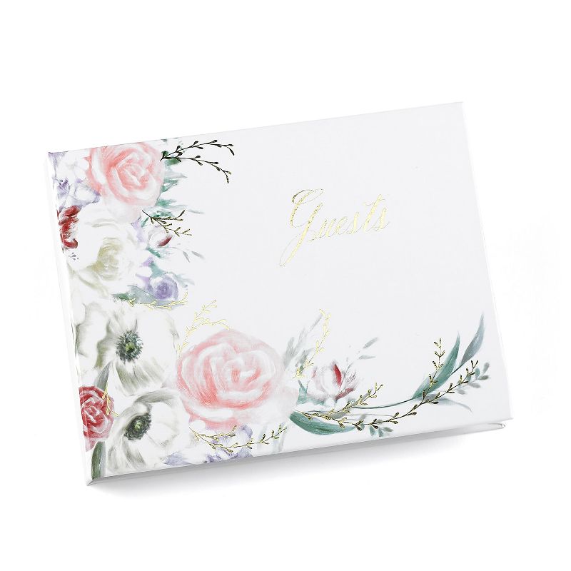 Hortense B. Hewitt Ethereal Floral Guest Book 7.5" x 5.75" Up To 600 Signatures (55134ST), 1 of 2