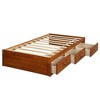 NicBex Twin Size Platform Bed Frame with 3 Drawers for Kids/Boys/Girls,Solid Wood Slats Support,Easy Assembly,Cherry/Oak/White - 4 of 4